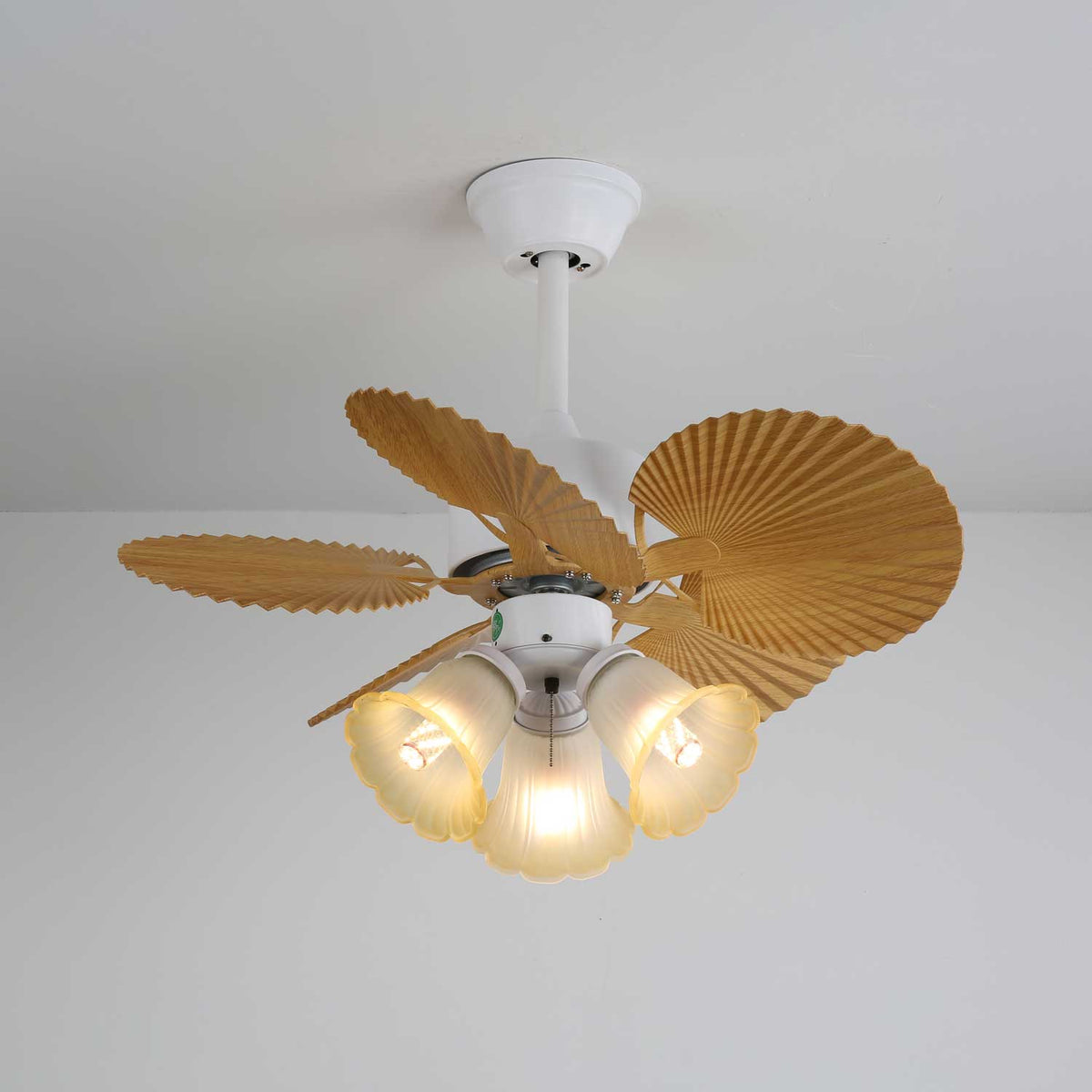 Vintage Plafondventilator Aurelia met Verlichting en Hout – Ø80×30cm 35W LED | Sansoti