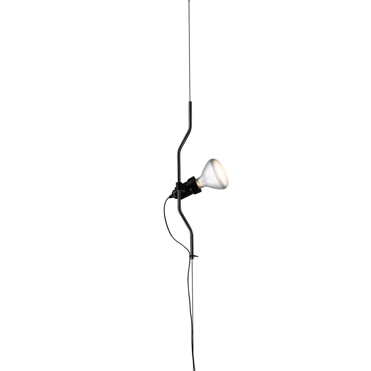 Suspension réglable en hauteur avec abat-jour tubulaire en métal – Noir/Blanc/Rouge | Sansoti