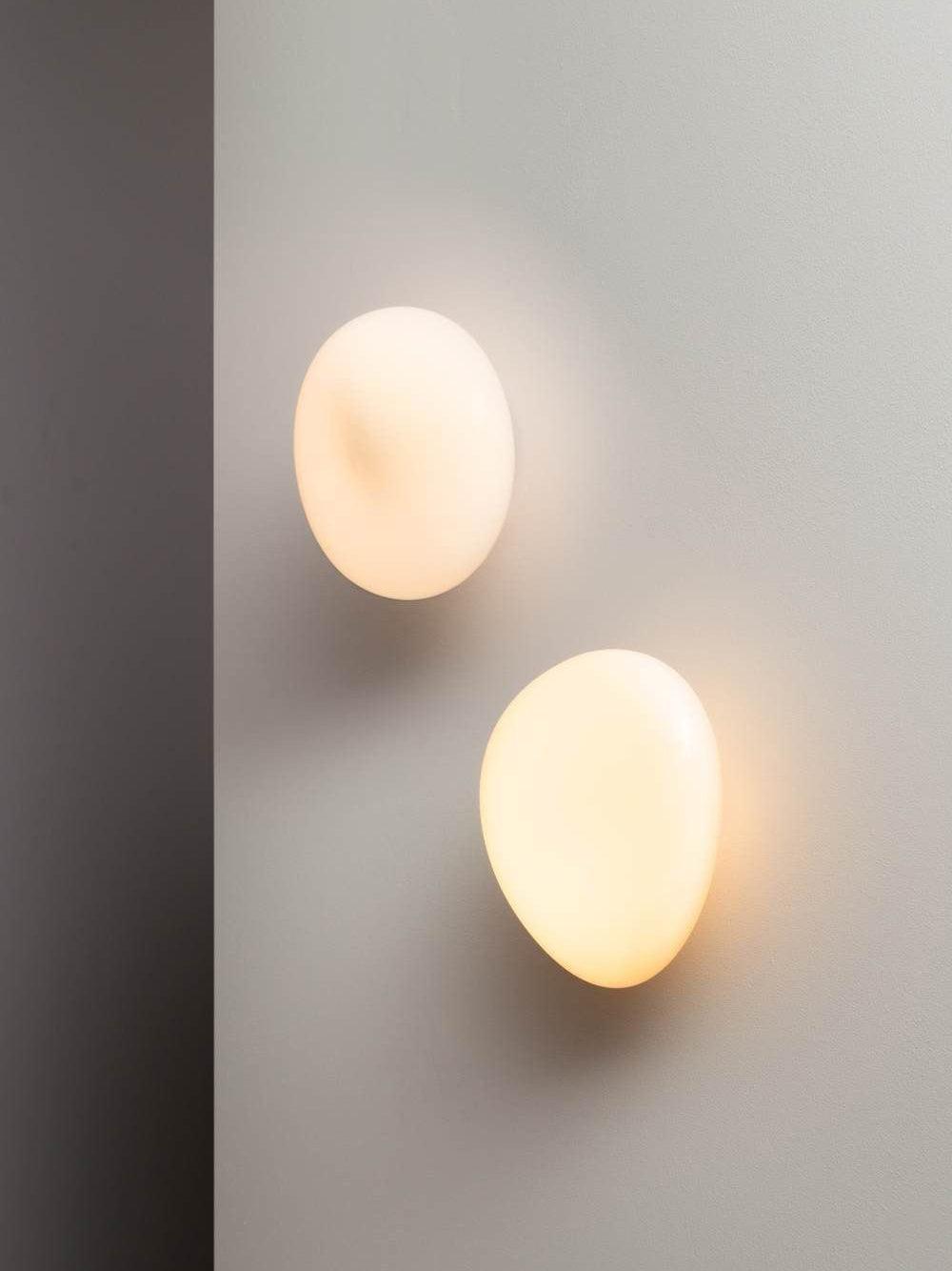 Glass Wall Light with Hand-Blown Bubble Glass – Sculptural Lighting, Scandinavian Design – Available in 4 Unique Models & 4 Colors | Sansoti