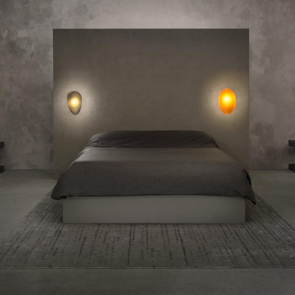 Glass Wall Light with Hand-Blown Bubble Glass – Sculptural Lighting, Scandinavian Design – Available in 4 Unique Models & 4 Colors | Sansoti
