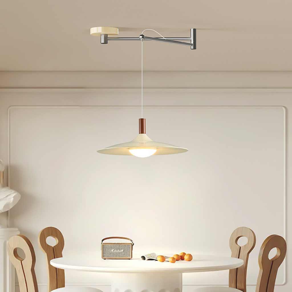 Dimmbare LED-Pendelleuchte mit verstellbarem Arm und Fernbedienung, skandinavisches Design aus Eisen und Acryl für Wohnzimmer und Esszimmer | Sansoti