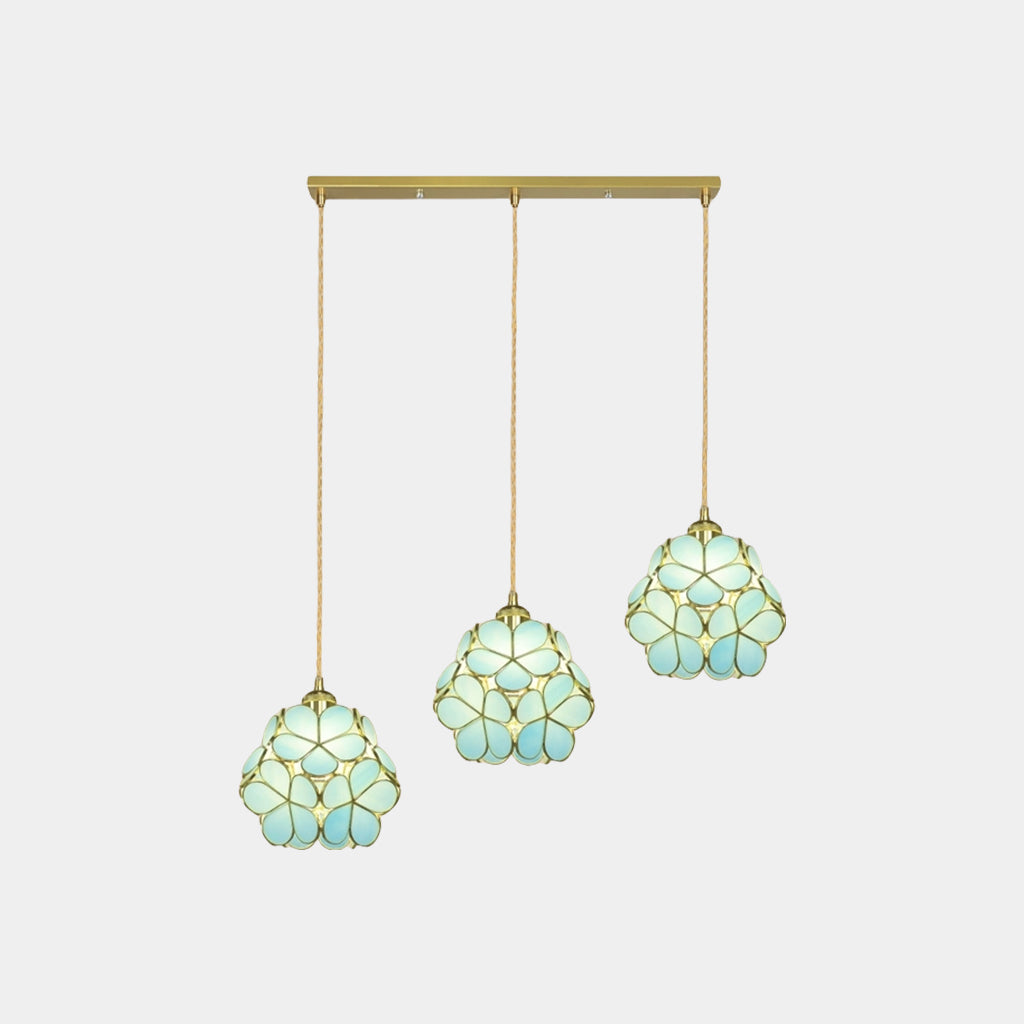 Pendelleuchte Blütenblätter Glas Messing Verstellbare LED-Beleuchtung Esszimmer Küche Wohnzimmer Nordic Skandinavisch | Sansoti