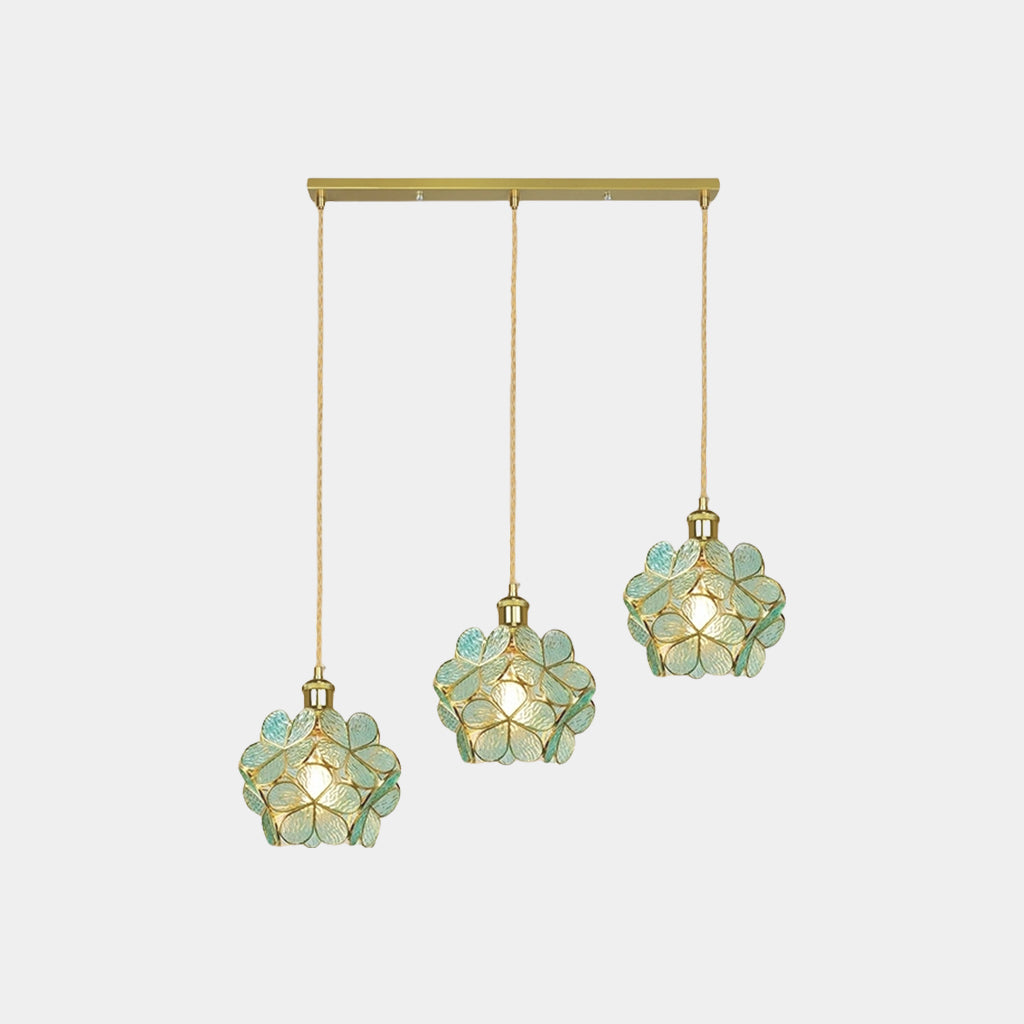Pendelleuchte Blütenblätter Glas Messing Verstellbare LED-Beleuchtung Esszimmer Küche Wohnzimmer Nordic Skandinavisch | Sansoti