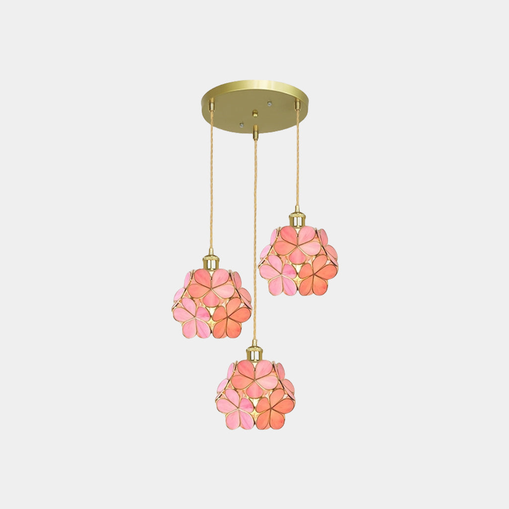 Pendelleuchte Blütenblätter Glas Messing Verstellbare LED-Beleuchtung Esszimmer Küche Wohnzimmer Nordic Skandinavisch | Sansoti
