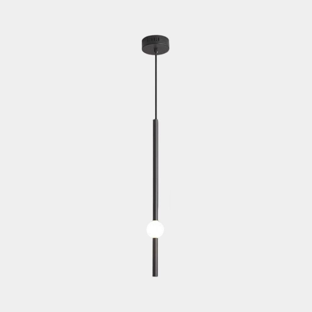 Lineare LED-Pendelleuchte Eisen Glas Modern Minimalistisches skandinavisches Design Essbereich Schlafzimmer Wohnzimmer | Sansoti