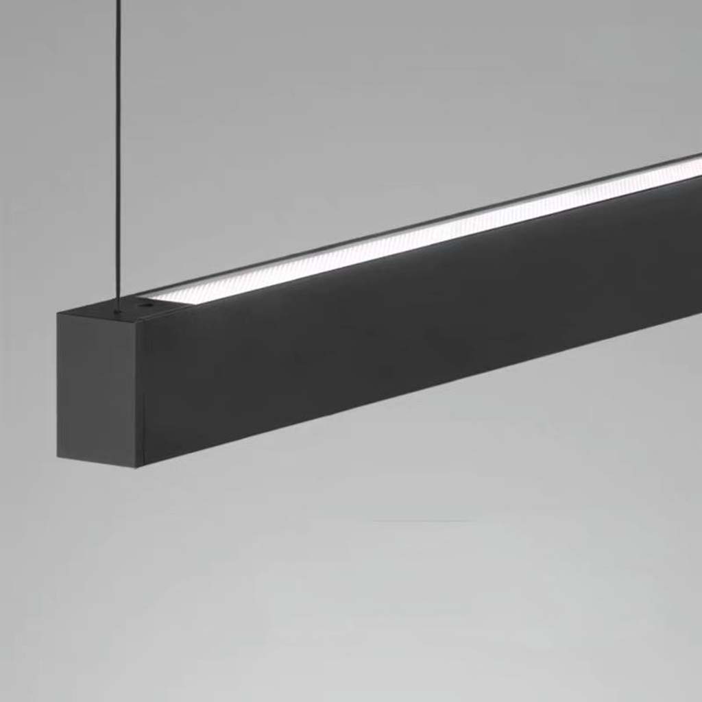 Linear Pendant Light LED Dimmable Black Aluminum Up and Down Light for Kitchen Island Dining Table Living Room | Sansoti