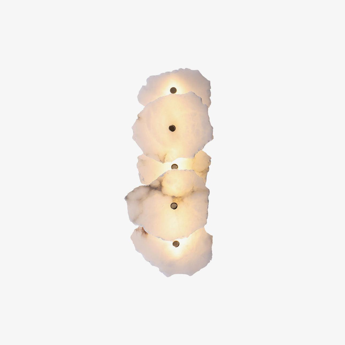 Alabaster wall lamp — Genuine natural stone with gold fixture — 1/3/5/7/9 light points | Sansoti