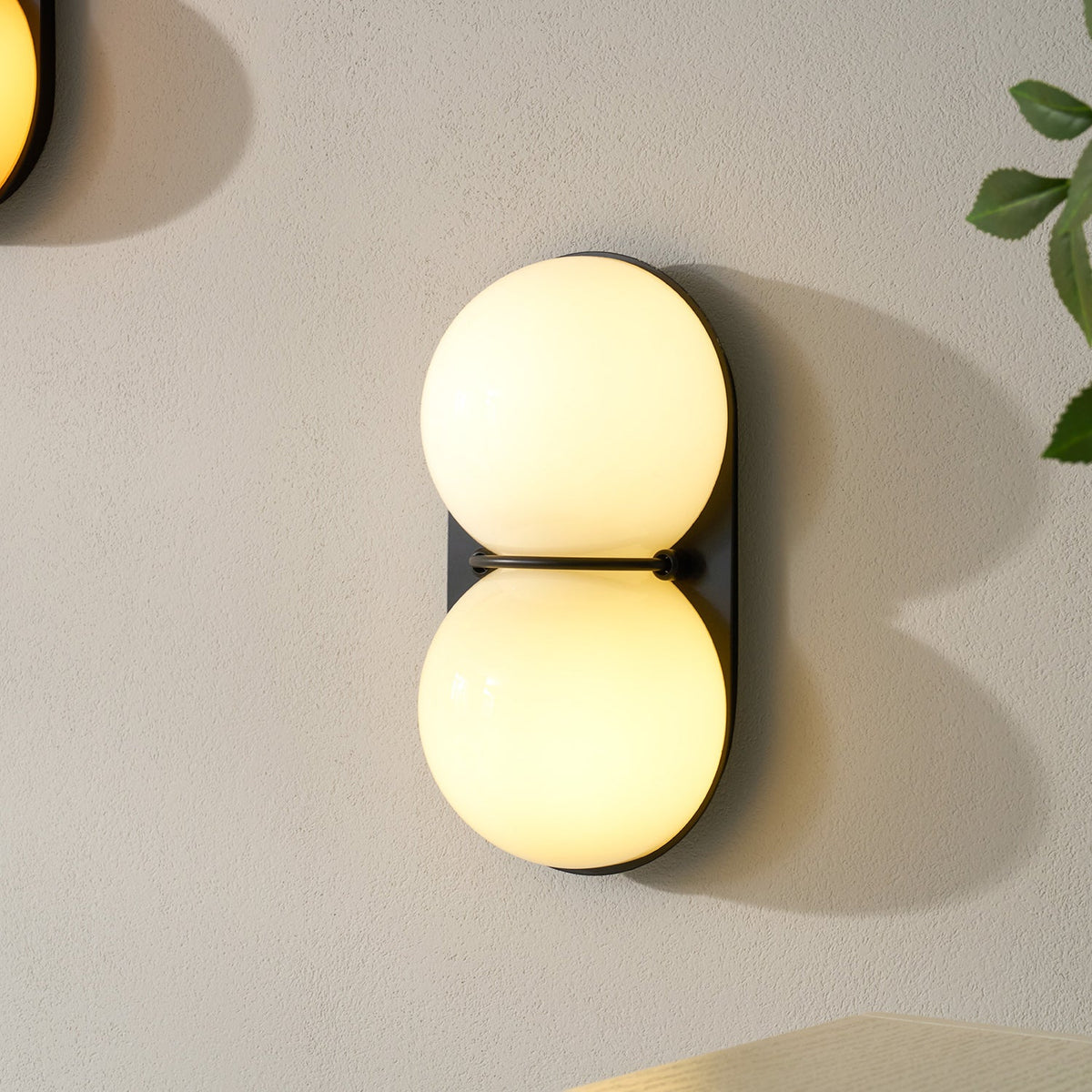 Modern Double Glass Wall Lamp – Playful Lighting with Colored Glass for Bedroom & Kids Room | Sansoti