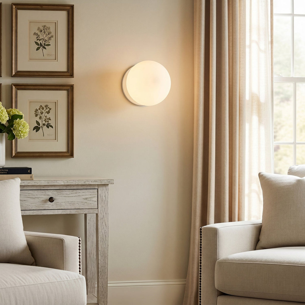 Glass Wall Lamp with Gold or Silver Socket – Modern Design for Bedroom and Living Room | Sansoti