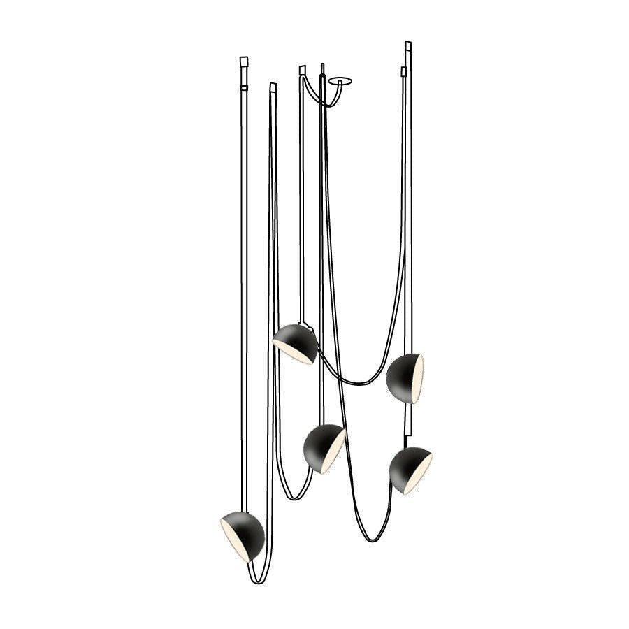 Suspension avec sangles en toile réglables et diffusion de la lumière à 360° pour un salon et une salle à manger chaleureux | Sansoti