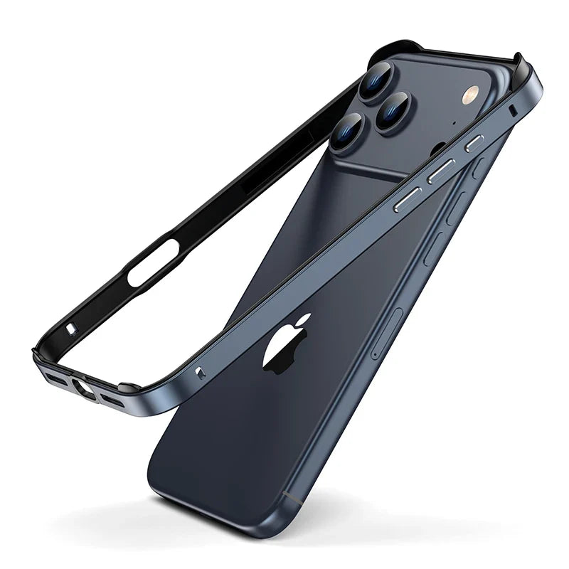 Aluminium-Bumperrahmen für das iPhone, minimalistisches Design, kompatibel mit kabellosem Laden, stoßfest | Sansoti