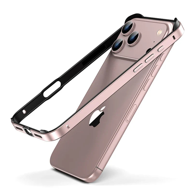 Aluminium-Bumperrahmen für das iPhone, minimalistisches Design, kompatibel mit kabellosem Laden, stoßfest | Sansoti