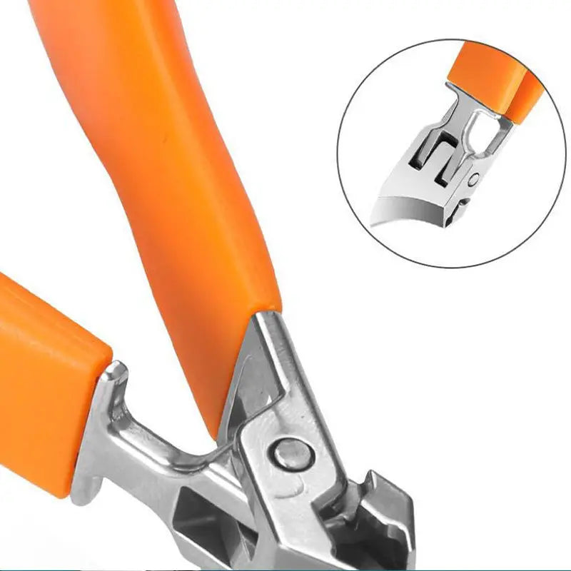 Nail Clipper Thick Stainless Steel PP Plastic 8.8x2cm Splash Guard Thick Nails Foot Clipper Fingernails Toenails Clean Cutting | Sansoti
