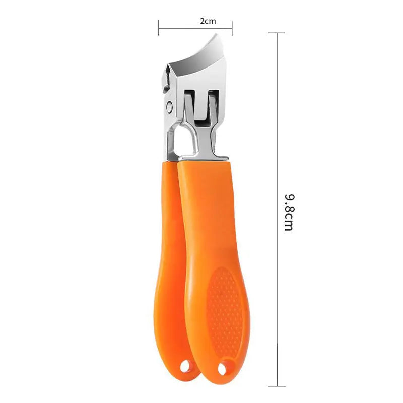 Nail Clipper Thick Stainless Steel PP Plastic 8.8x2cm Splash Guard Thick Nails Foot Clipper Fingernails Toenails Clean Cutting | Sansoti