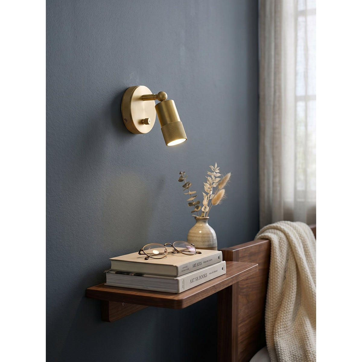 Messing Wandlamp Antiek Geïntegreerde LED Verlichting Hardwired Warm Licht 4500K voor Woonkamer Gang Slaapkamer | Sansoti