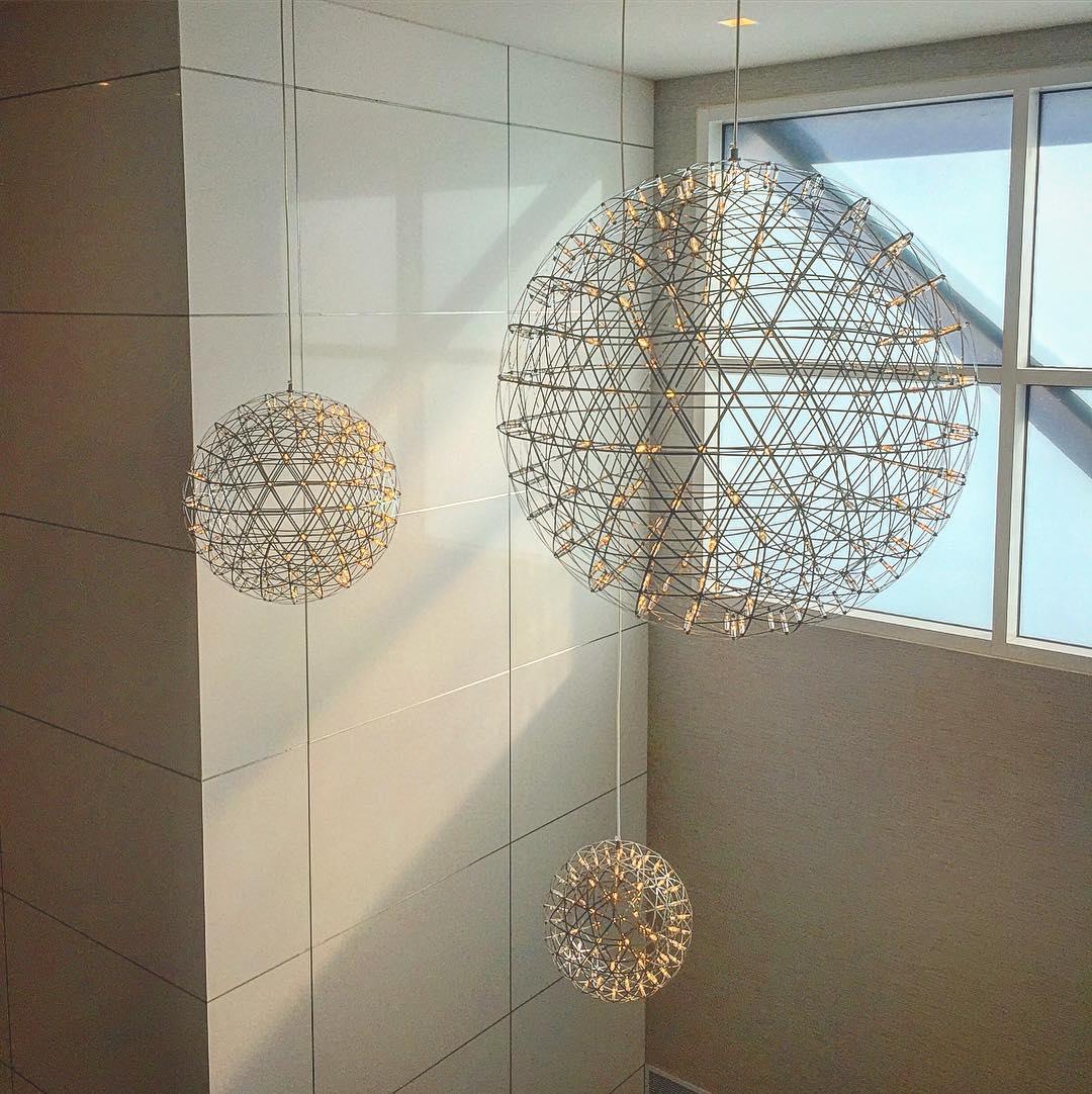 LED Pendant Lamp Silver Globe Ambient Lighting Modern Light Globe with Dimmable Light Points Transparent Crystal Globe Decorative Scandinavian Warm White Industrial Design Interior Lamp | Sansoti