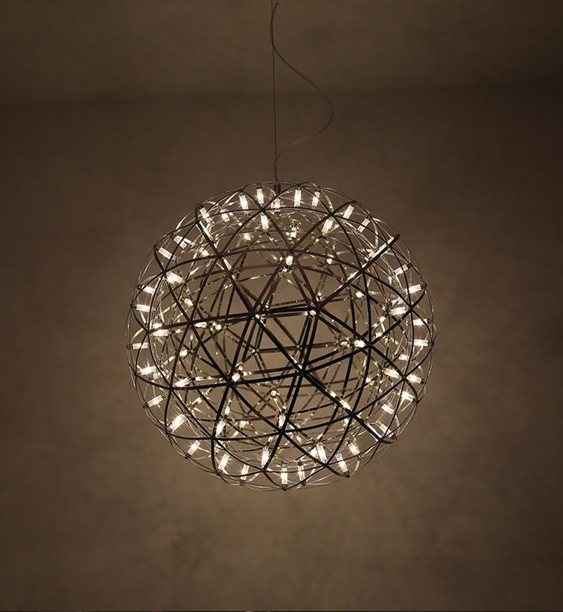 LED Pendant Lamp Silver Globe Ambient Lighting Modern Light Globe with Dimmable Light Points Transparent Crystal Globe Decorative Scandinavian Warm White Industrial Design Interior Lamp | Sansoti