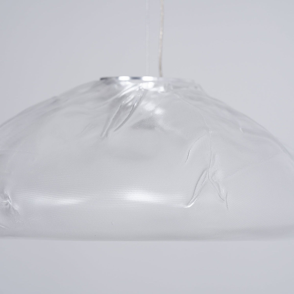Glas-Hängeleuchte mit organischer Textur Transparent Rauchgrau Bernstein | Sansoti