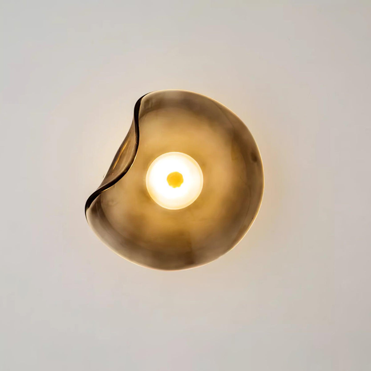 Wandlamp Glas LED 3000K Amber Organisch Design Badkamer Woonkamer Moderne Wandverlichting Sfeerlamp Vochtbestendig | Sansoti