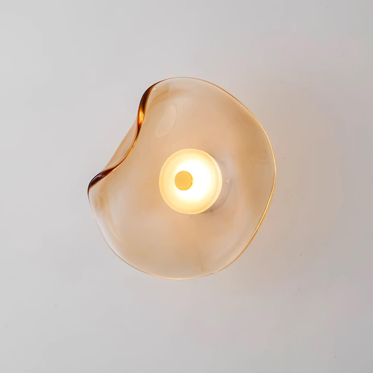 Wandlamp Glas LED 3000K Amber Organisch Design Badkamer Woonkamer Moderne Wandverlichting Sfeerlamp Vochtbestendig | Sansoti