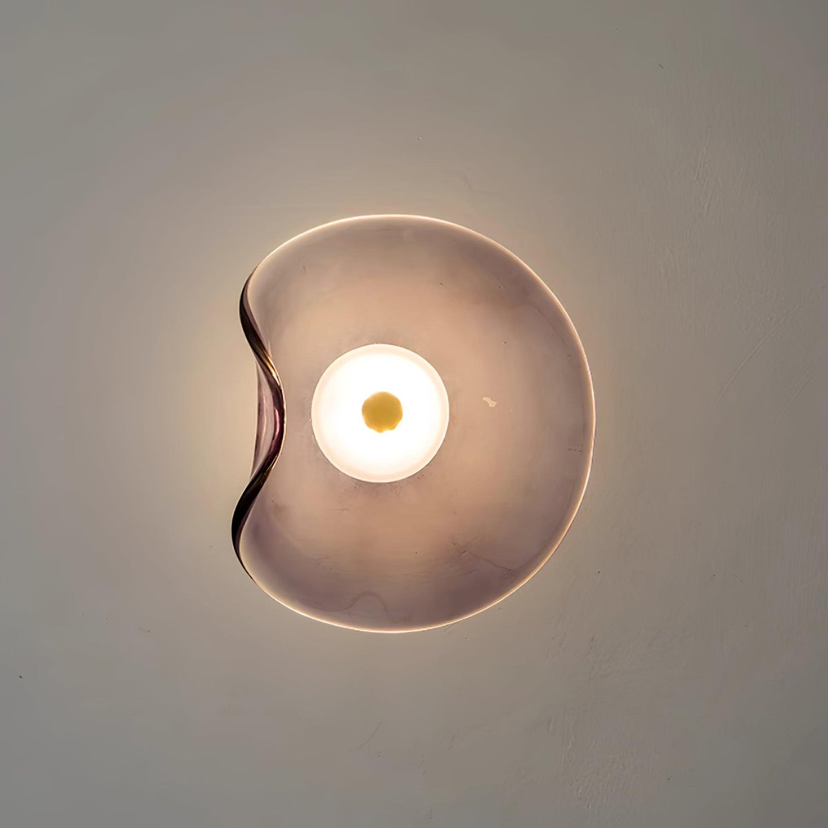 Wandlamp Glas LED 3000K Amber Organisch Design Badkamer Woonkamer Moderne Wandverlichting Sfeerlamp Vochtbestendig | Sansoti