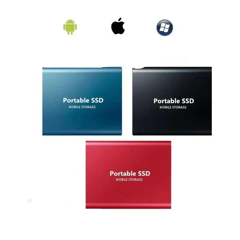 External SSD Drive 128GB Anodized Aluminum Fast Data Storage USB-C Portable Computer Hardware | Sansoti