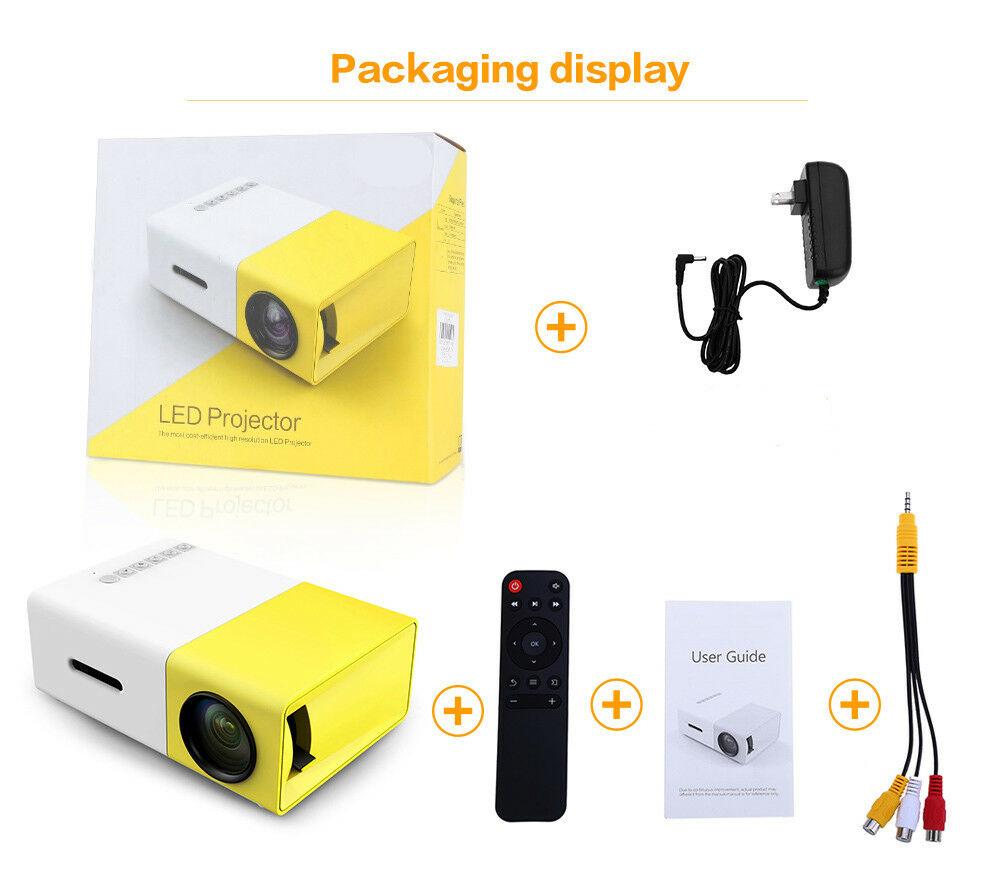 Compact Mini Projector with LED Projection – Portable Home Cinema System for Movies and Series | Sansoti