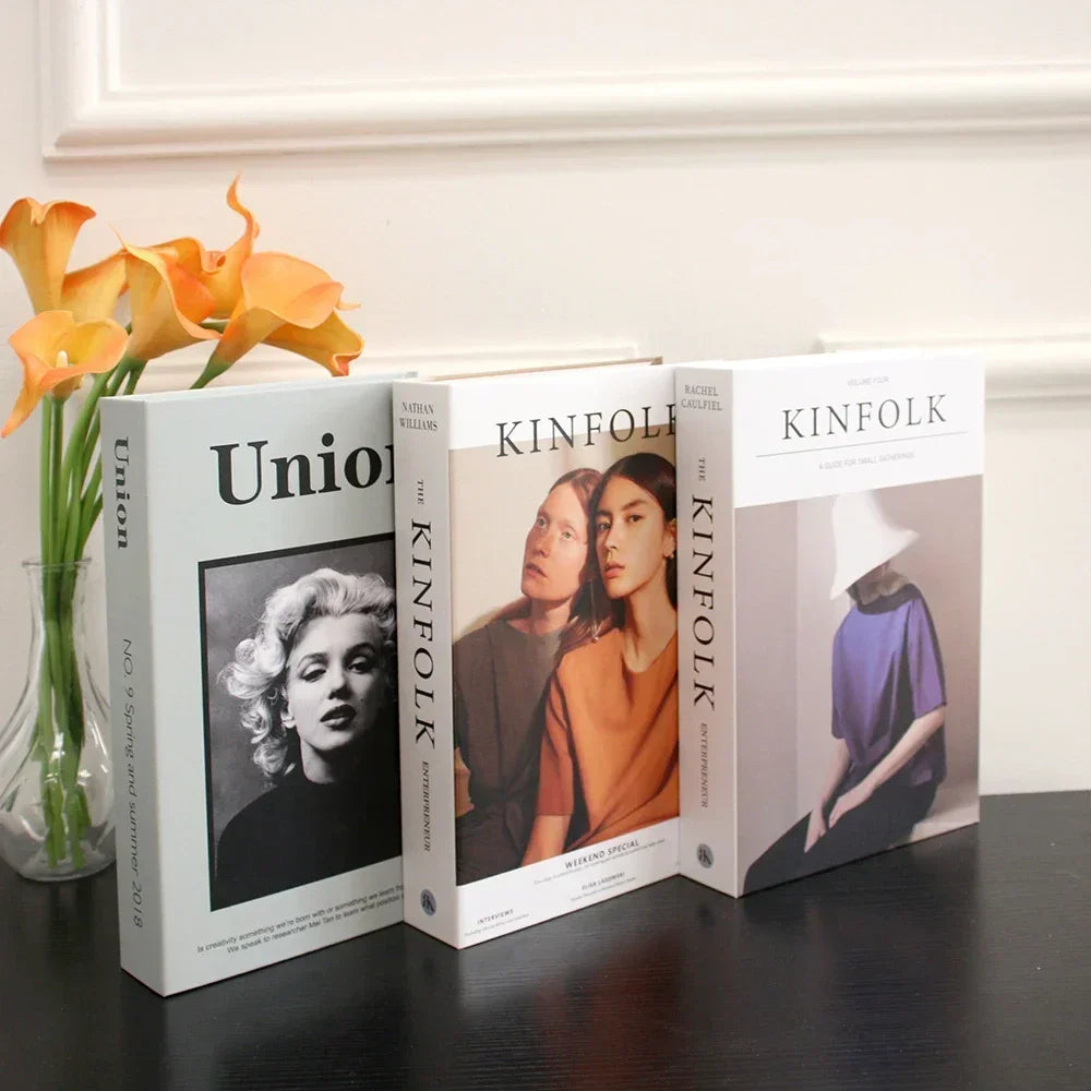 Couchtisch Dekoration Bücher Set 3 Stück Klappbares Design Kaffeetisch Styling | Sansoti