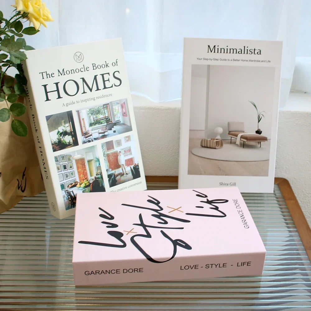 Couchtisch Dekoration Bücher Set 3 Stück Klappbares Design Kaffeetisch Styling | Sansoti