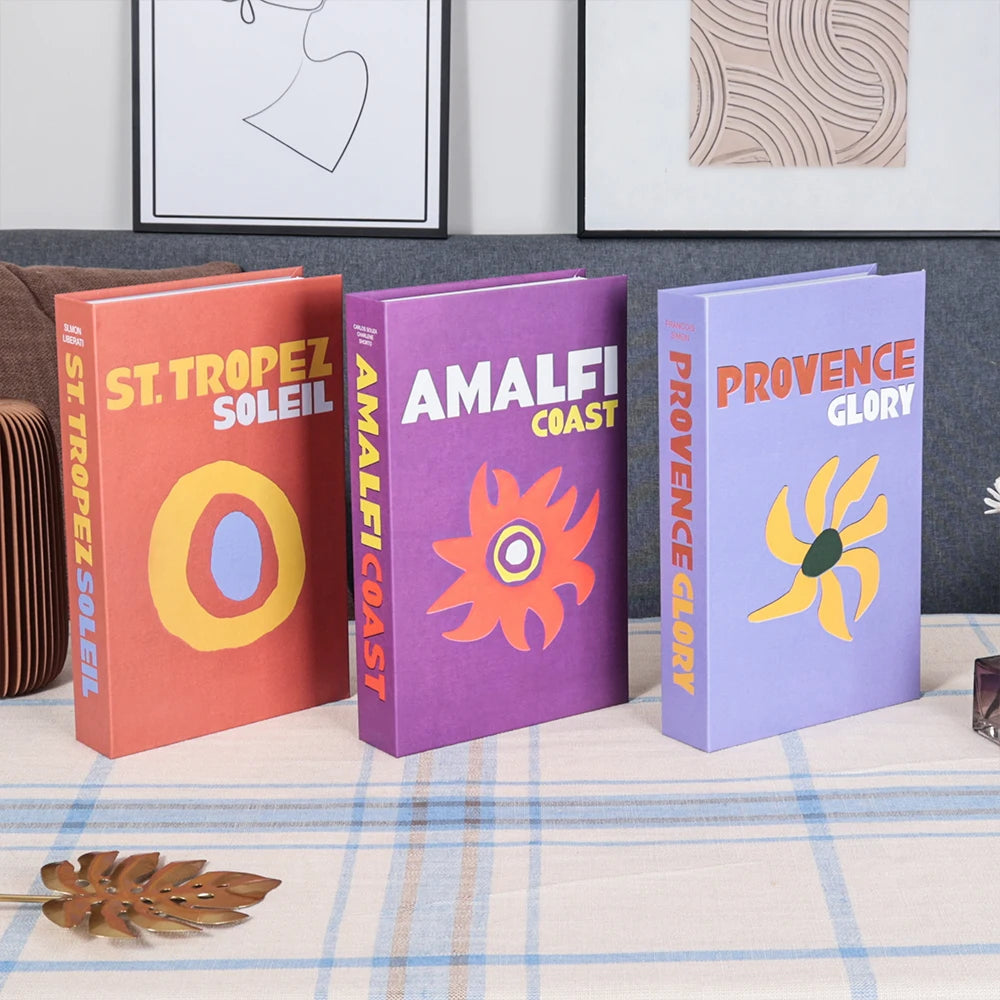 Couchtisch Dekoration Bücher Set 3 Stück Klappbares Design Kaffeetisch Styling | Sansoti
