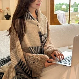 Plaid réversible à carreaux en polyester aspect cachemire, couverture douce pour canapé, lit, voyages, écharpe, automne, hiver, maison | Sansoti