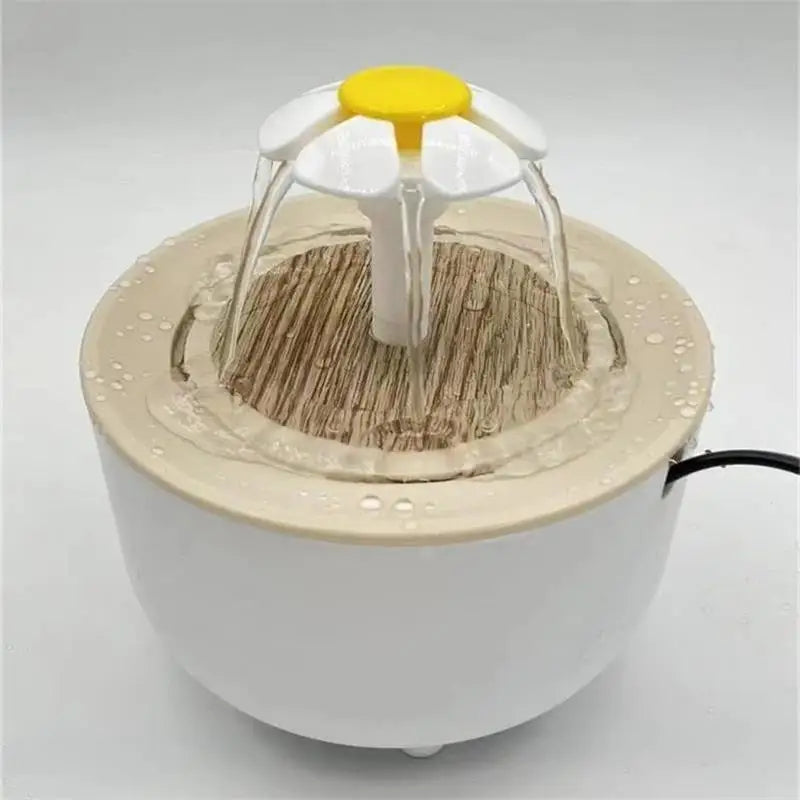 Elektrischer Katzenbrunnen 1,2L mit leiser Wasserpumpe, USB-aufladbar, mit Filter, Wassernapf für Haustiere | Sansoti