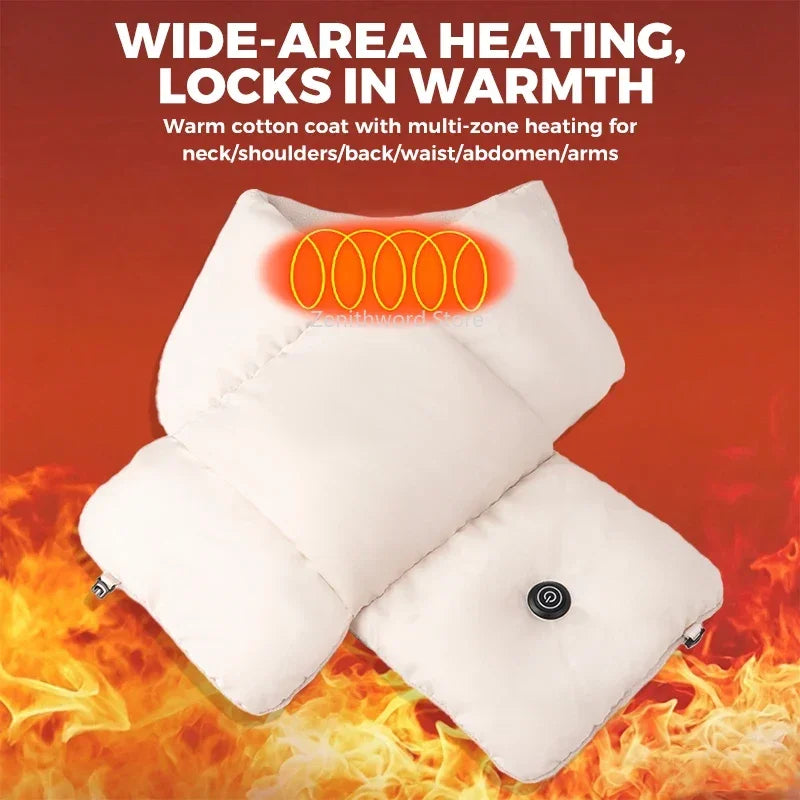 Verwarmde Nekwarmer USB Oplaadbaar Pluche Kraag Unisex Winteraccessoire Thermische Halsdoek Outdoor Warmte | Sansoti
