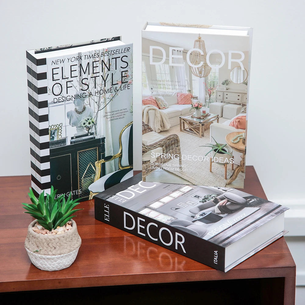 Couchtisch Dekoration Bücher Set 3 Stück Klappbares Design Kaffeetisch Styling | Sansoti