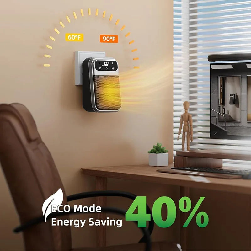 Compacte Keramische Kachel 800W met Timer & Thermostaat - Energiezuinige Badkamerverwarming voor Kleine Ruimtes | Sansoti
