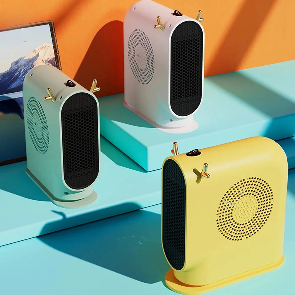 Compacte Elektrische Kachel 500W Bureau Verwarmingsventilator met Thermostaat Draagbaar voor Slaapkamer | Sansoti