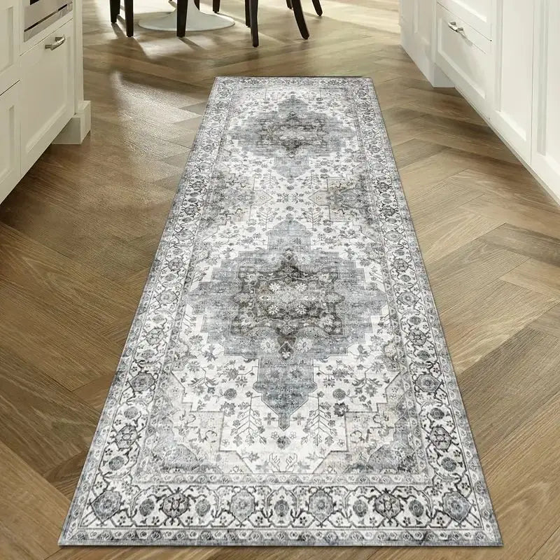 Wasbare Vintage Loper met Antislip Velours Diverse Afmetingen voor Gang Keuken Woonkamer en Hal Scandinavisch | Sansoti