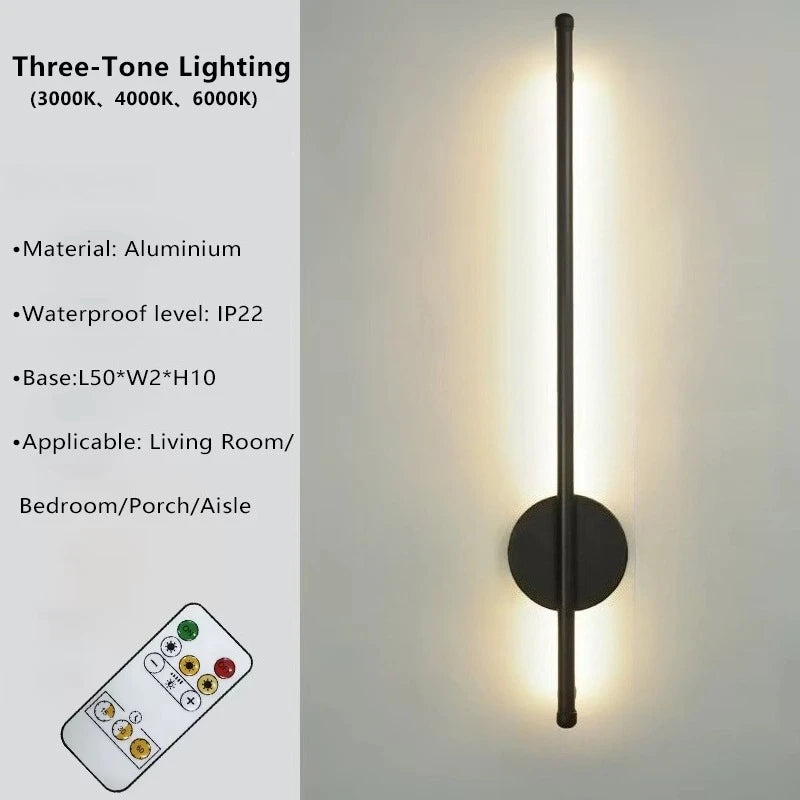 Applique murale magnétique sans fil noir et doré, rechargeable, LED, éclairage d’accent et d’ambiance pour intérieur, chambre et couloir | Sansoti