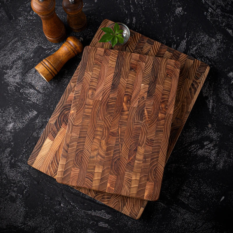 Planche à découper en teck durable, accessoire de cuisine, planche de service, planche de cuisine professionnelle, grande et rectangulaire | Sansoti