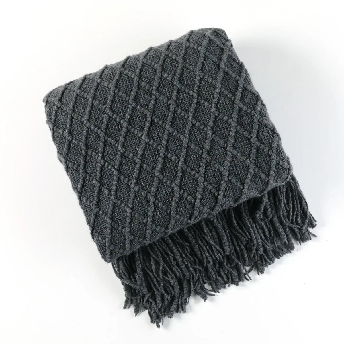 Knitted Acrylic Throw, Soft and Warm, Scandinavian Pattern, Sofa Blanket, Bedroom and Living Room Decorative Blanket | Sansoti