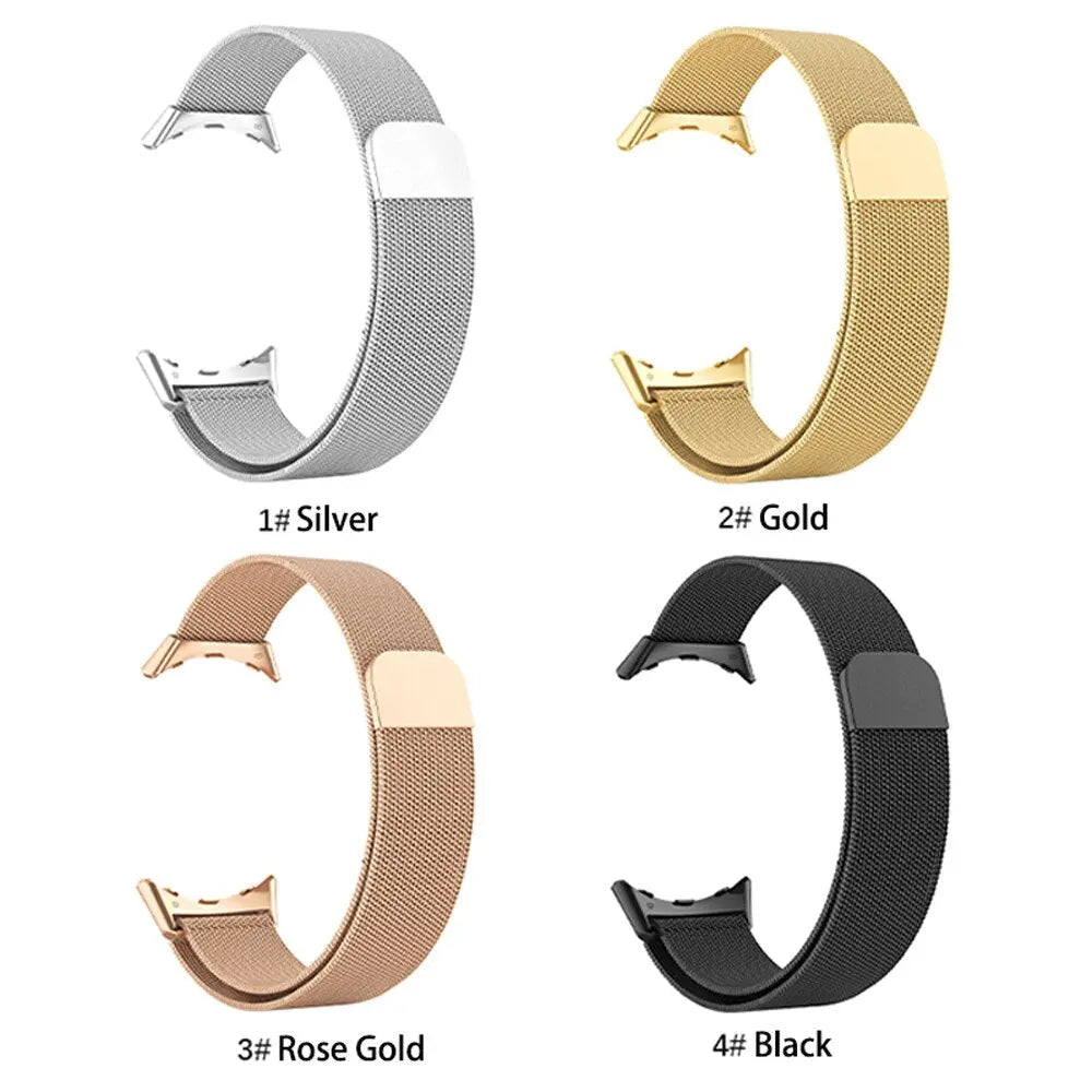 Magnetisches Stahlarmband für Smartwatch, 41 mm, 45 mm, Edelstahl, verstellbares Mesh-Armband | Sansoti