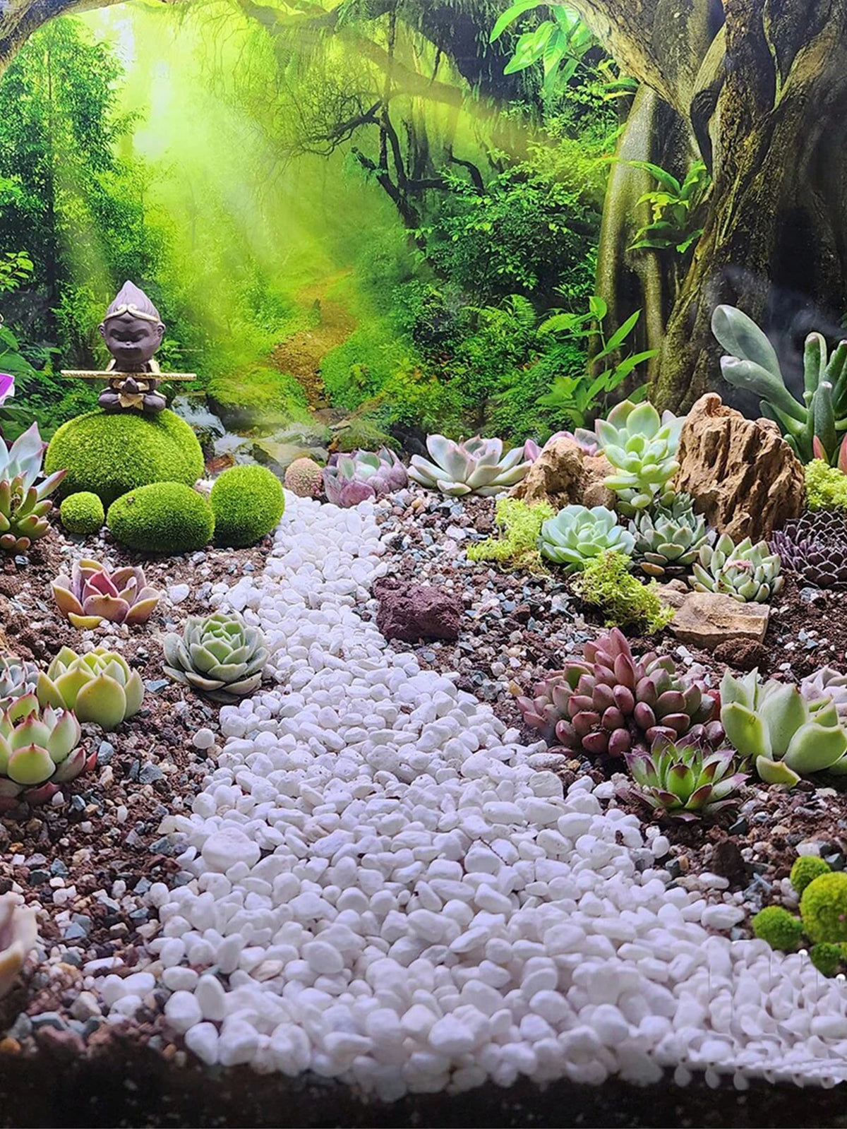 Decorative White Garden Pebbles 100-800g Natural Stone Vase Filler Aquarium Plants Bonsai Gravel Decoration | Sansoti