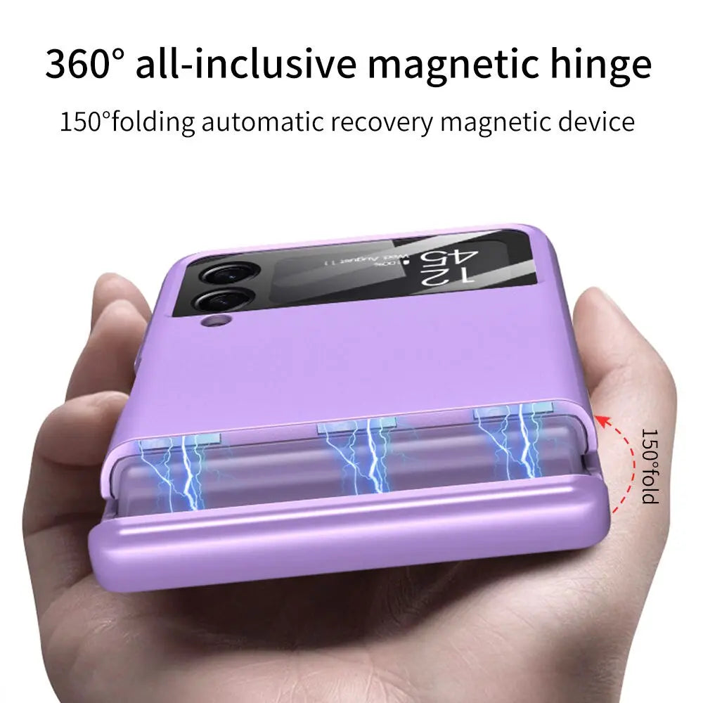 Étui de protection pour Samsung Galaxy Z Flip 4 avec recharge sans fil, résistant aux chocs, design flexible, coque de téléphone durable | Sansoti