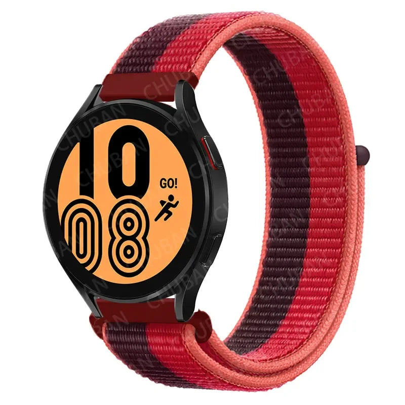 Nylon Sport Strap for Smartwatch 20mm 22mm Breathable Lightweight Loop Wristband Adjustable Training Fitness | Sansoti