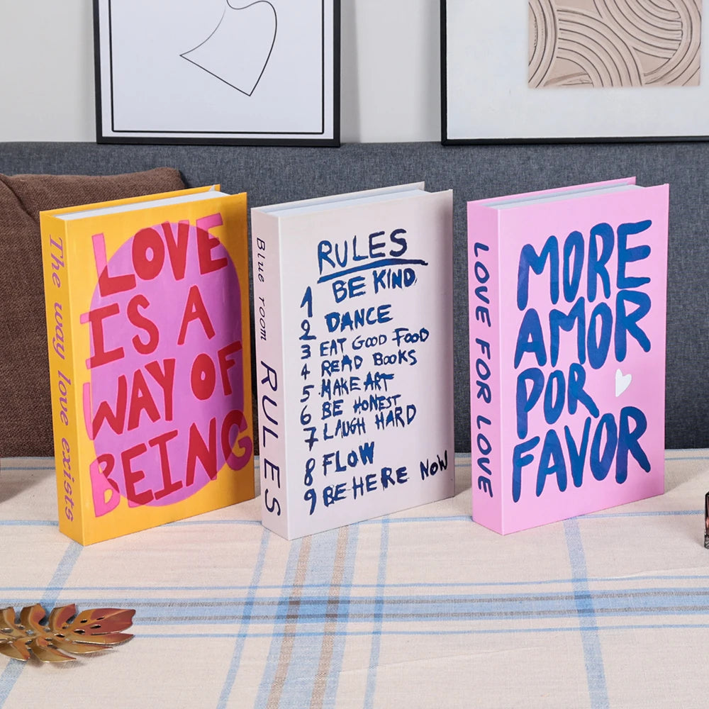 Couchtisch Dekoration Bücher Set 3 Stück Klappbares Design Kaffeetisch Styling | Sansoti