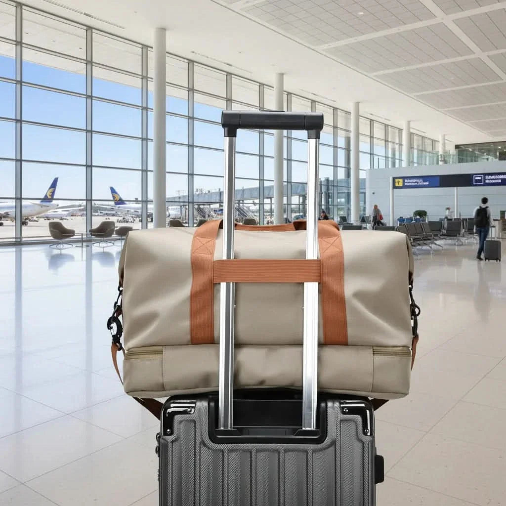 Sports Bag with Shoe Compartment and Wet-Dry Compartment 46x25x28cm Waterproof Travel Bag for Fitness, Gym, and Weekend Trips | Sansoti