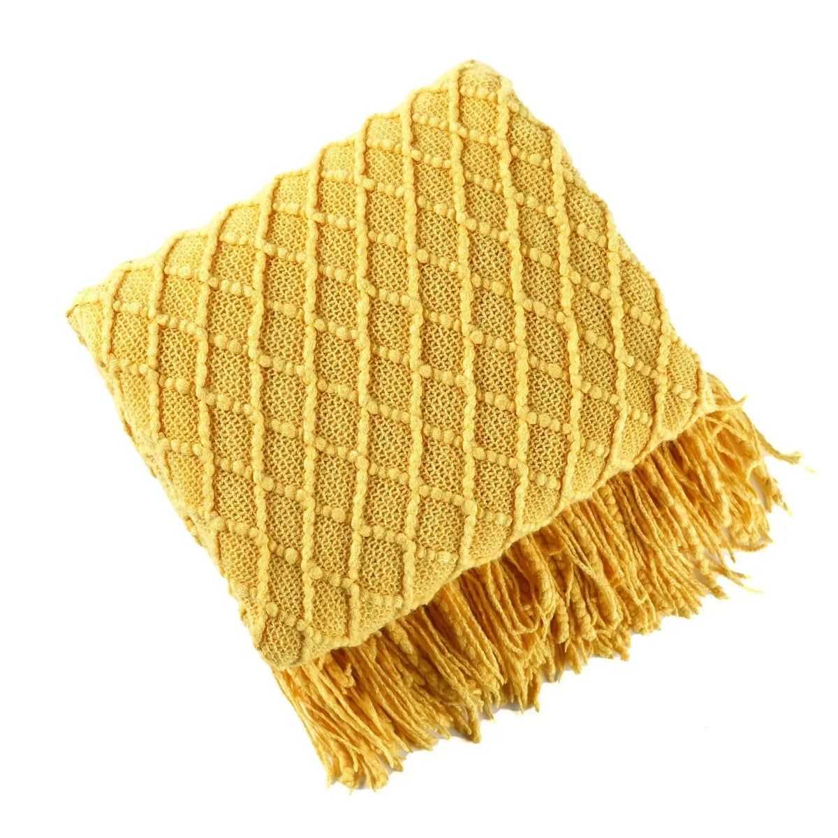 Knitted Acrylic Throw, Soft and Warm, Scandinavian Pattern, Sofa Blanket, Bedroom and Living Room Decorative Blanket | Sansoti