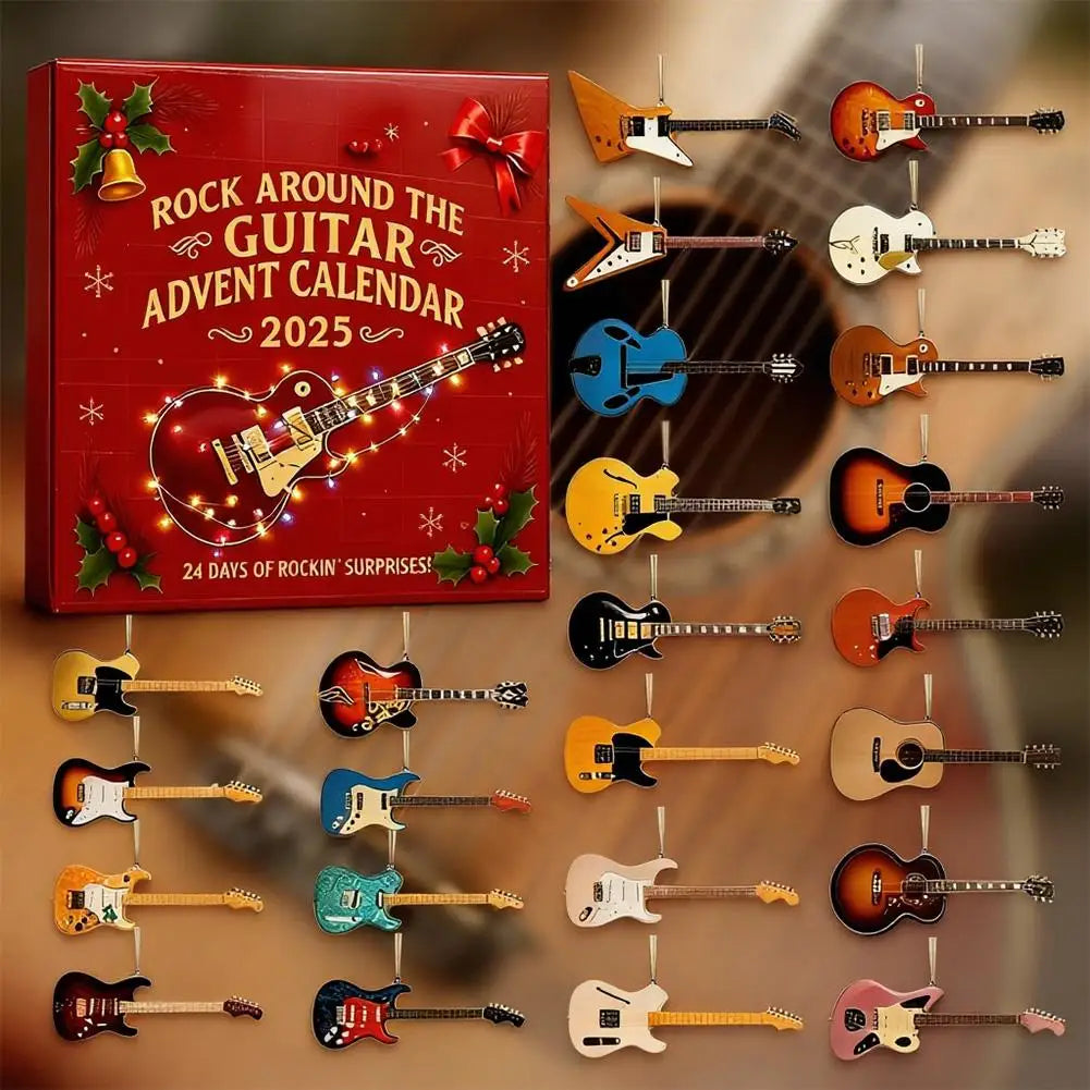 Muzikale Adventskalender 24 Vakjes Gitaarthema Mini Instrumenten Accessoires Kerst Aftellen Decoratie | Sansoti