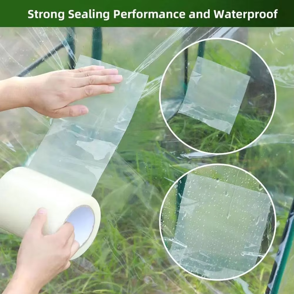 Greenhouse Film Repair Tape UV-Resistant 10 Meters Transparent Weatherproof Repair Tape Garden Film Durable | Sansoti