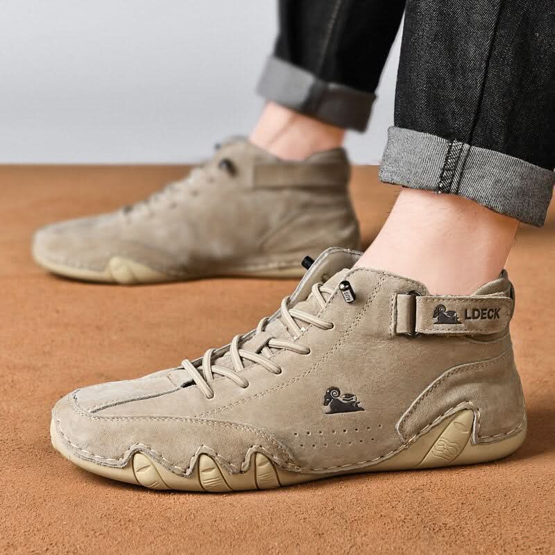 Wasserabweisende Lederwanderschuhe Damen Herren Atmungsaktiv Rutschfest Outdoor Alltag Komfortabel Robust | Sansoti